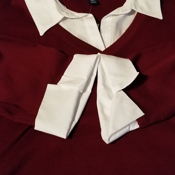 Karen Scott Layered Look Top With 3/4-Length Sleeves Cuffs For A Polished Look - Picture 6 of 7